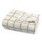 Fleece Throw Blanket - 50x60 Inch - Modern Dash Windowpane Design - Ultra Soft Warmth - White